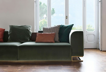 SOFT 65 NA41 - Square geometric fabric cushion by SCAPPINI & C - view 3